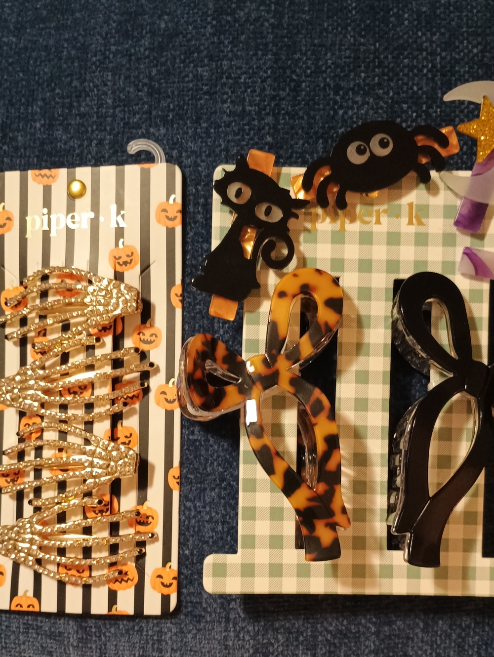 NWT Piper K Halloween Hair Clips Bundle Skeleton Ghost Claw Set